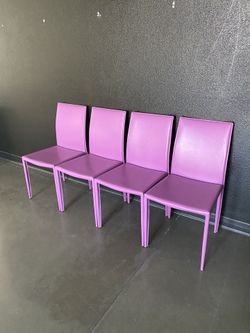 Dining Chairs Bonded Leather. Set Of 4.