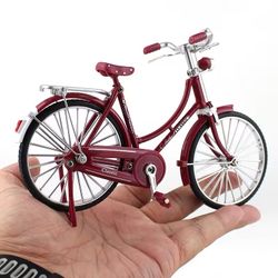 Mini modèle de vélo en alliage pour adultes, vélo de course de montagne en métal moulé sous pression, jouets de collection de simulation, cadeaux pour