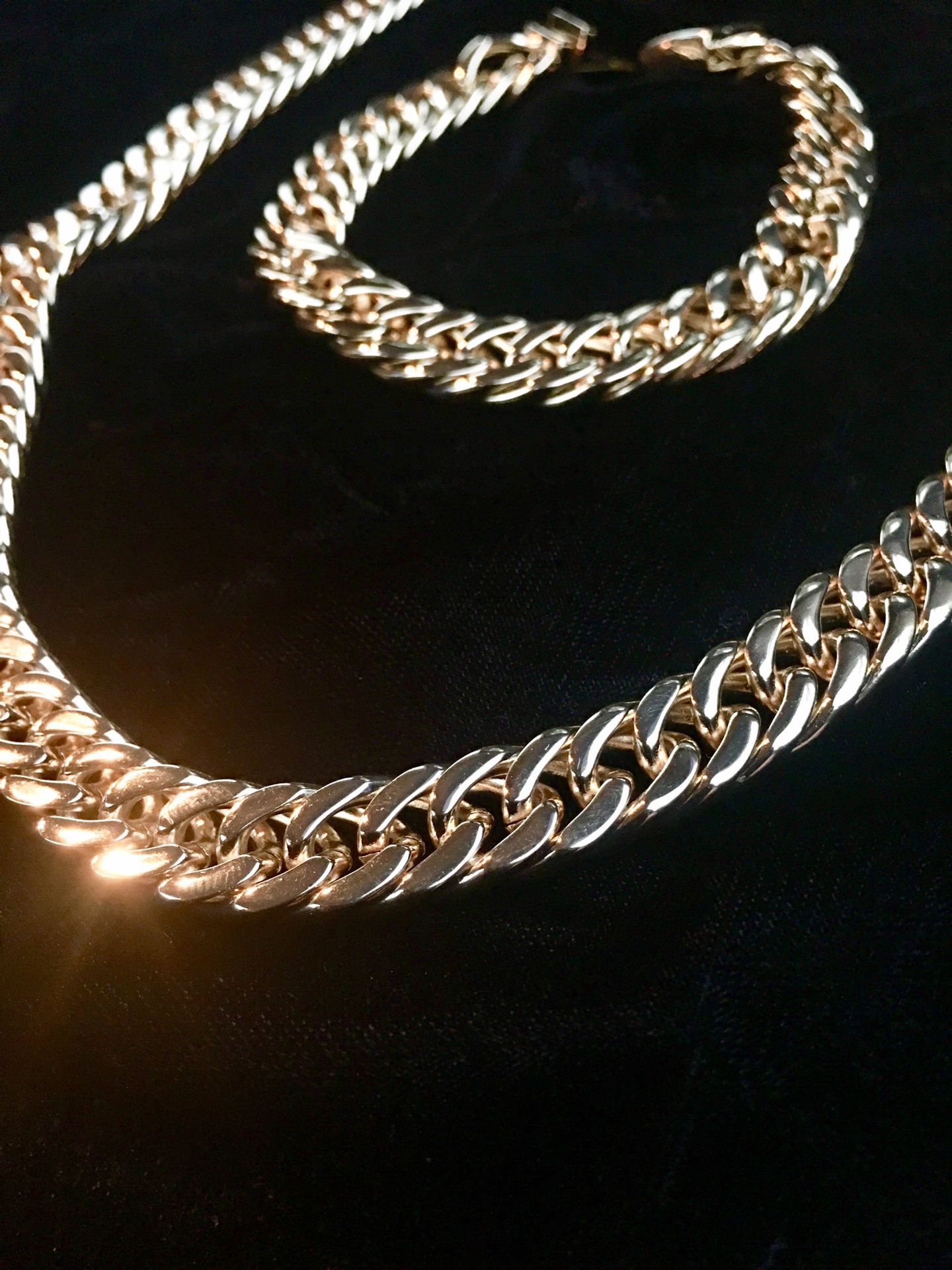 DOUBLE CUBAN LINK CHAIN 18K GOLD MADE IN ITALY