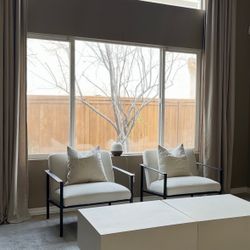 CB2 White Chairs (2)