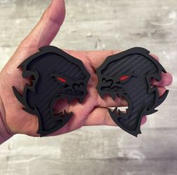 Car Fender Emblem Badges gorilla CF Black Redeye 