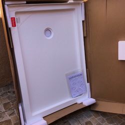 48”X34” Shower Base Pan Stand Up in White