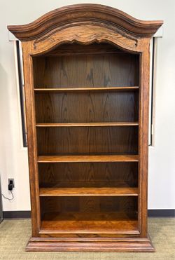 Solid Wood Traditional Bookcase | Dark Walnut Brown | 48"W × 14"D × 82.5"H