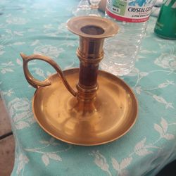 Solid Brass Candle Holder