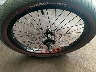 Custom bmx cassette wheel LHD 9t primo remix laced to gsport ribcage with shadow 2.35 tire n tube