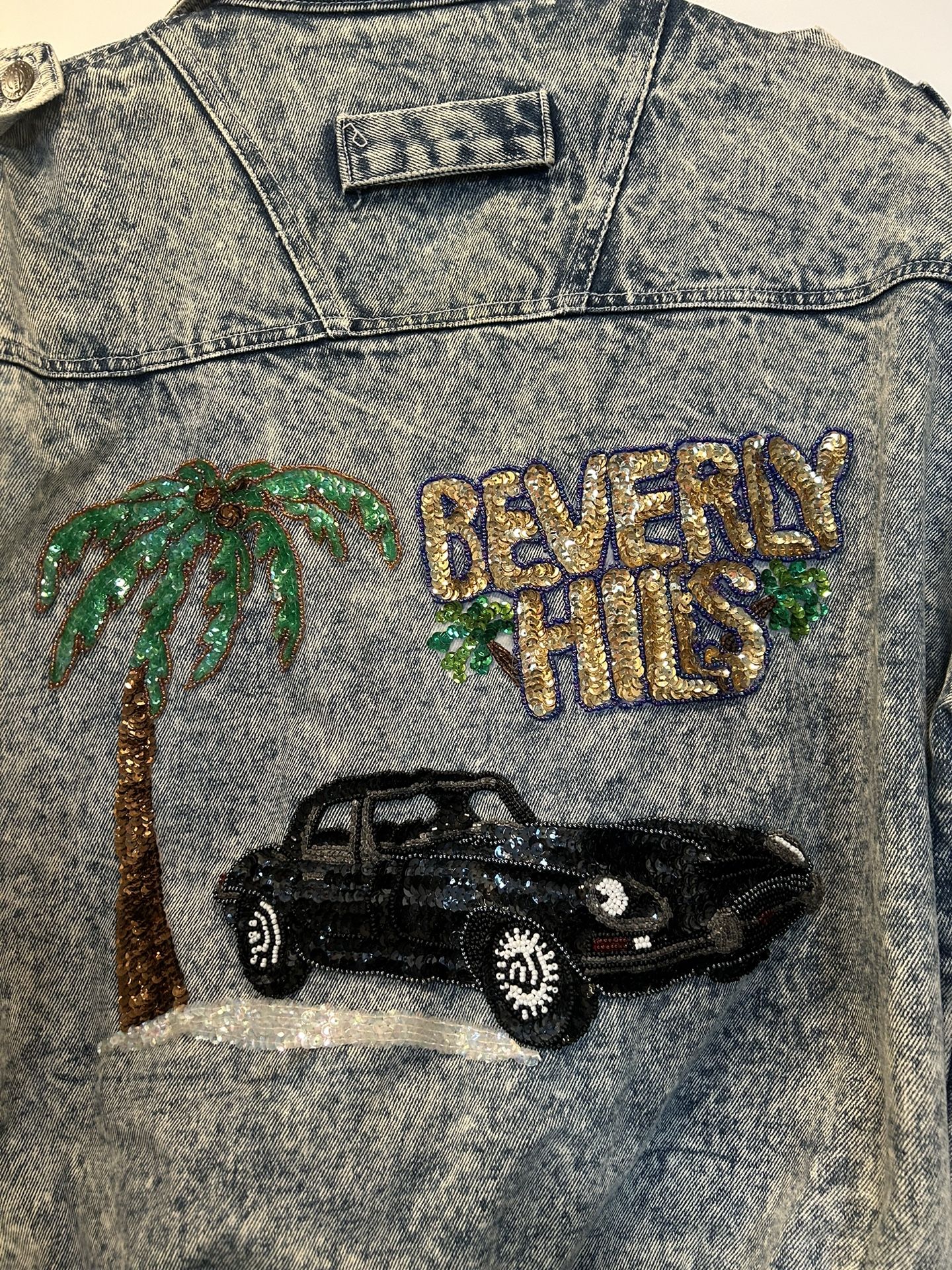 Vintage 90's Beverly Hills LA Sequence Women's Jeans Jacket Size