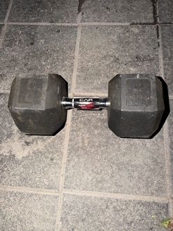 CAP Barbell 60 lb Rubber Hex Dumbbell. (1)