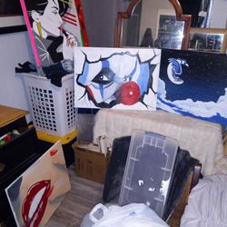 3d Clown Painting Acryllic Art On Canvas