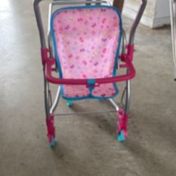 Girls doll stroller