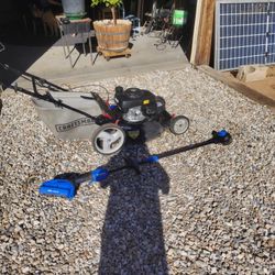 Craftsman Lawn Mower With A Honda Motor And Weed Eater Cobalt Battery