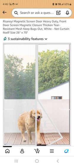 Magnetic screen door 26inX70in