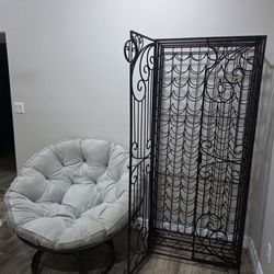 Large Papasan $80 no tears no damage smoke free pet free, large METAL wine rack 96 bottles $150 pu only san juan