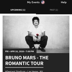 Two Tickets To Bruno Mars 