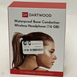 Dartwood Lightweight Bone Conduction Headphones Wireless Bluetooth (Black)