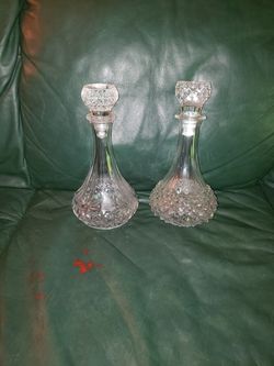 Crystal lead decanters