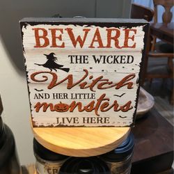 Beware Halloween Sign