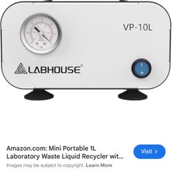 Labhouse Lab Diaphragm Vacuum Pump VP-10L Portable Mini Oilless Pump Oil Free 10L/min