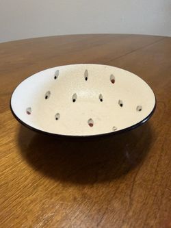 hand-painted pottery bowl