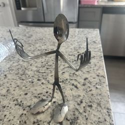 Spoon Man Giving The Finger