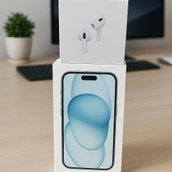 Iphone 15 brand new sealed pack With Airpods 