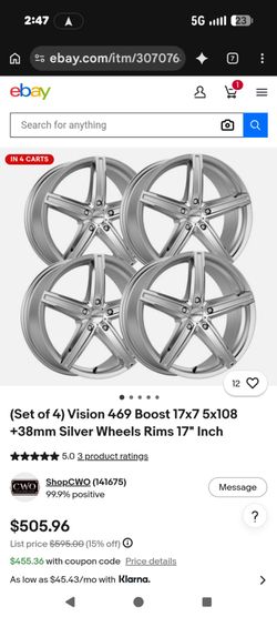 Vision 17 inch rim