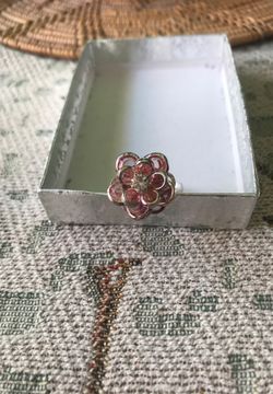 Flower Rhinestone Fashion Ring