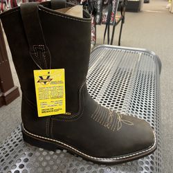 Nuevas Botas De Piel Punta Cuadrada  Para Trabajar