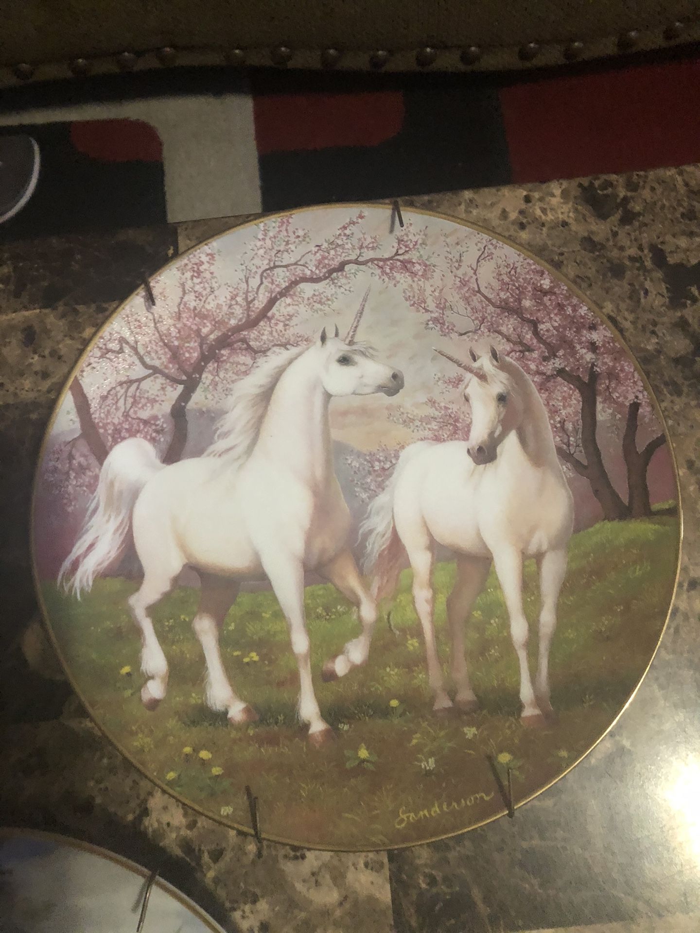 The enchanted world of the unicorn plate collection
