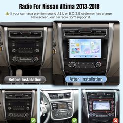 Leadfan Car Stereo for Nissan Altima Teana 2013 2014 2015 2016 2017 2018 with Wireless Carplay Android Auto, 9" Screen Car Radio, GPS Navigation BT FM