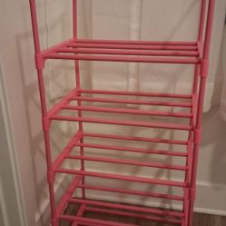 Pink Shoe Rack