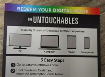 The Untouchables Digital Copy 