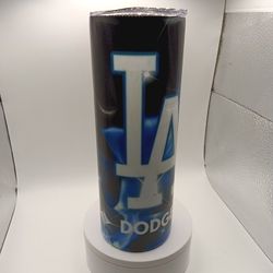 20 Oz Dodgers-inspired Tumbler- Sparkling Stars Design