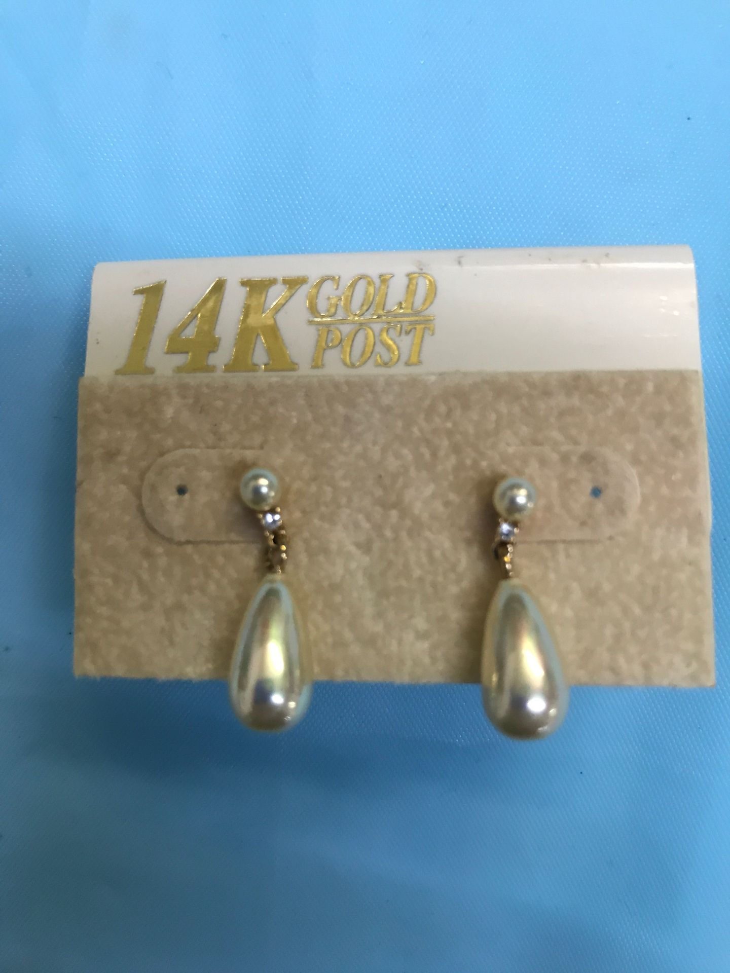 Drop Earrings 14k Gold Posts