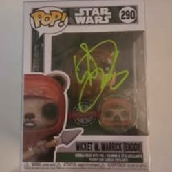 !NEW! Authentic Autograph Star Wars: Wicket W. Warrick (Endor) Bobblehead Special Edition #290 Funko