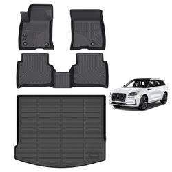 Floor Mats & Cargo Liner Set for Lincoln Corsair 2020 2021 2022 2023 2024 2025 All Weather Protection TPE Anti-Slip Automotive Full Set Custom 