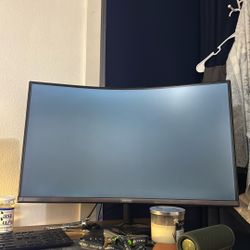 SAMSUNG 32-Inch S39C Series FHD Curved Gaming Monitor, 75Hz, AMD FreeSync, Game Mode, Advanced Eye Comfort, Frameless Display, Built in Speakers, Slim