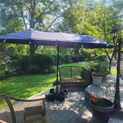 PHI VILLA 15' NAVY BLUE UMBRELLA 