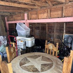 Rustic Lone Star Dining Table And Coffee Table Set (Solid Wood)