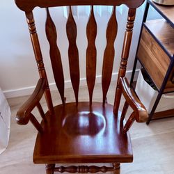 Solid Wood Rocking Chair - Cherry Finish