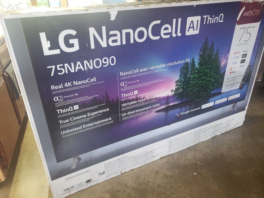 Tv LG 75", Nano90, Webos, 4k, 2020 Model, Excellent