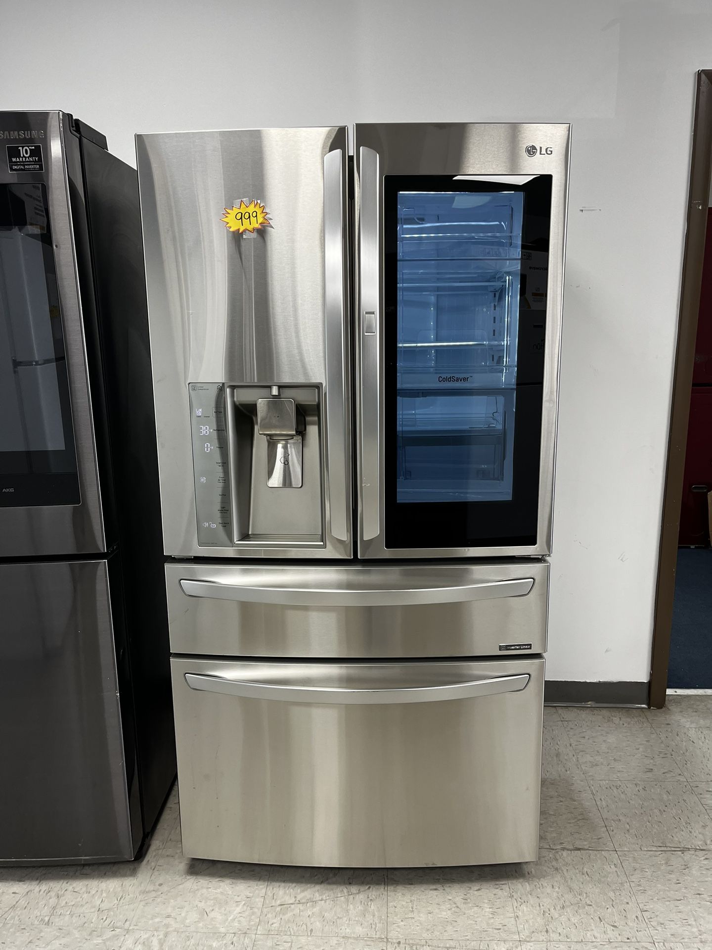 LG 36inch. 4-Door French Door Showcase With Ice Maker Stainless Steel Refrigerator