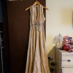 Formal Metallic Gold Gown