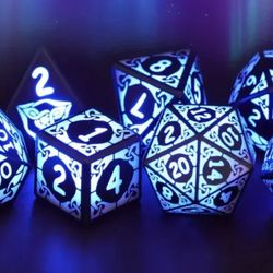 Light Up D&D Dice Set - Blue