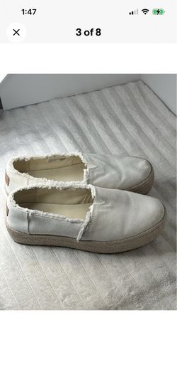 Tom’s Frayed Espadrilles (white)