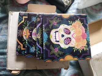 Coasters Skull Color