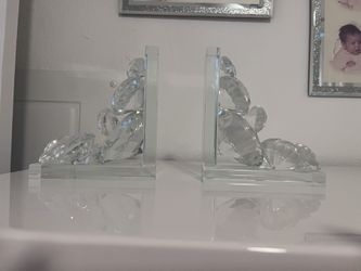 Glass Bookends