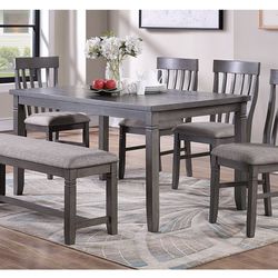 Gray Dining Table Set (Free Delivery)