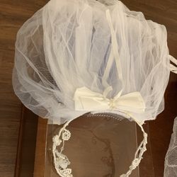 First Communion Veil, Tiara And Petticoat 