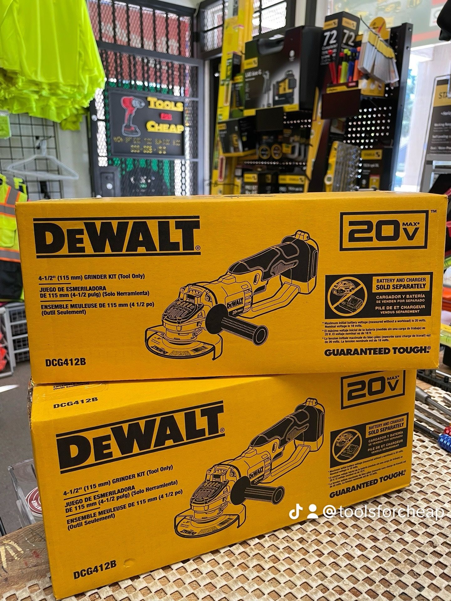 DEWALT 20V MAX Cordless 4.5 in. - 5 in. Angle Grinder (Tool Only) $110 EACH.