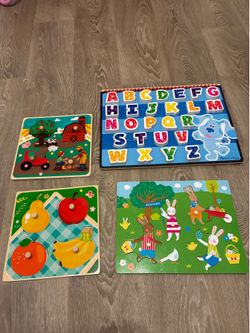 4 Wooden Puzzles